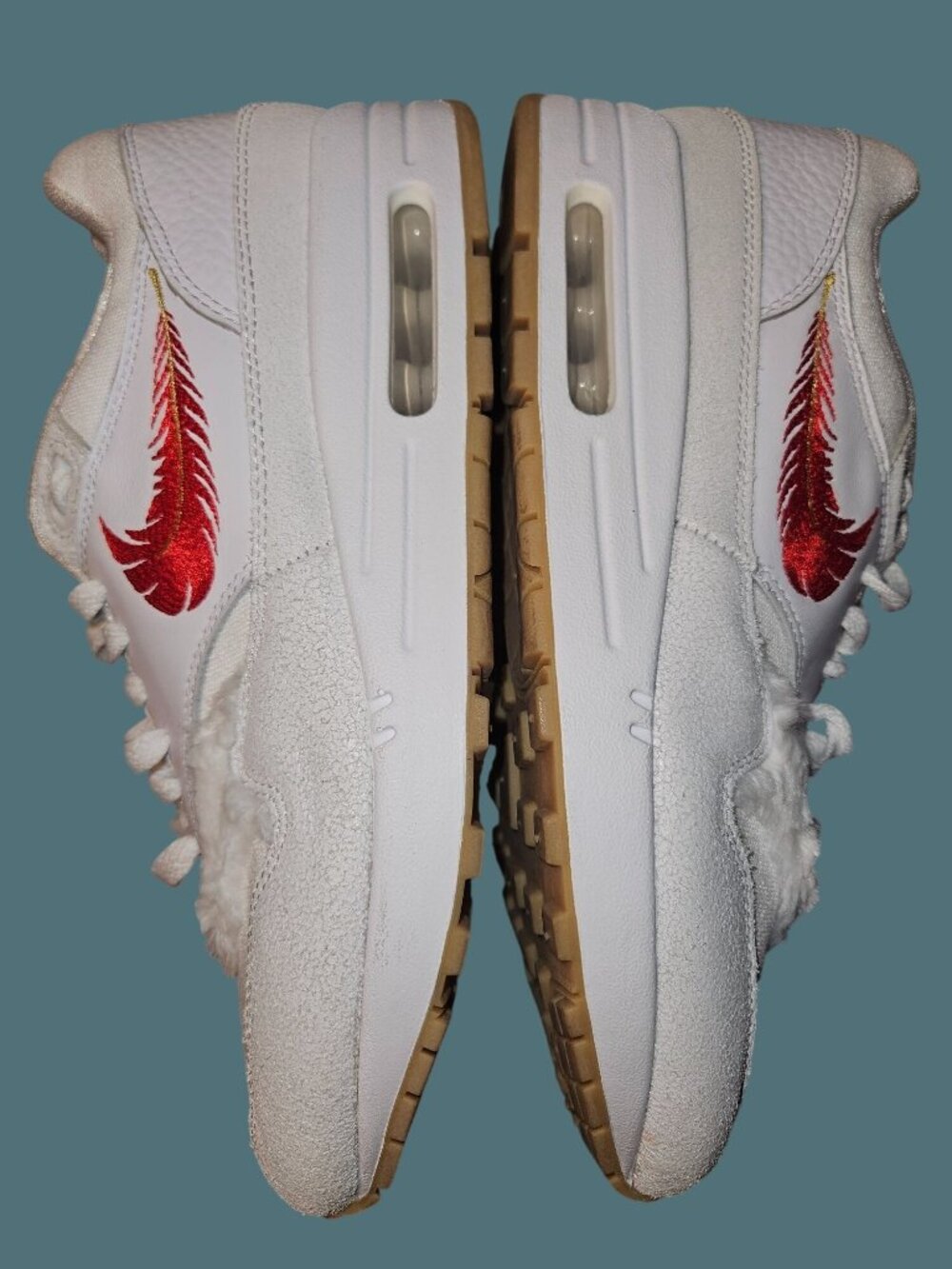 Nike Air Max 1 "The Bay" White/University Red/Gum Sneakers Men 7.5 Women 9